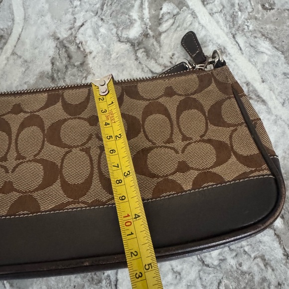 Coach Signature Jacquard Mini Shoulder Bag – Brown C Canvas & Leather Trim - Picture 11 of 13